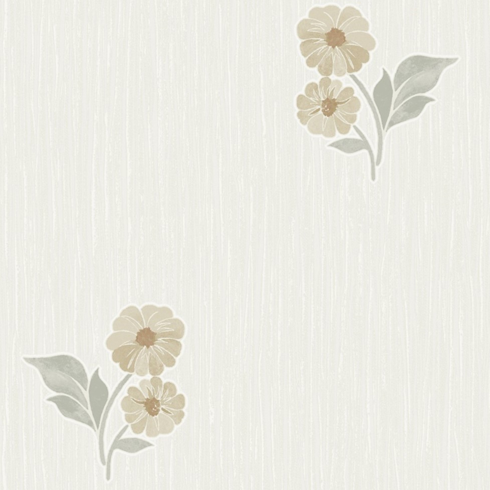 Grandeco Clametis Floral Sprig Sage Vinyl Wallpaper Image 3