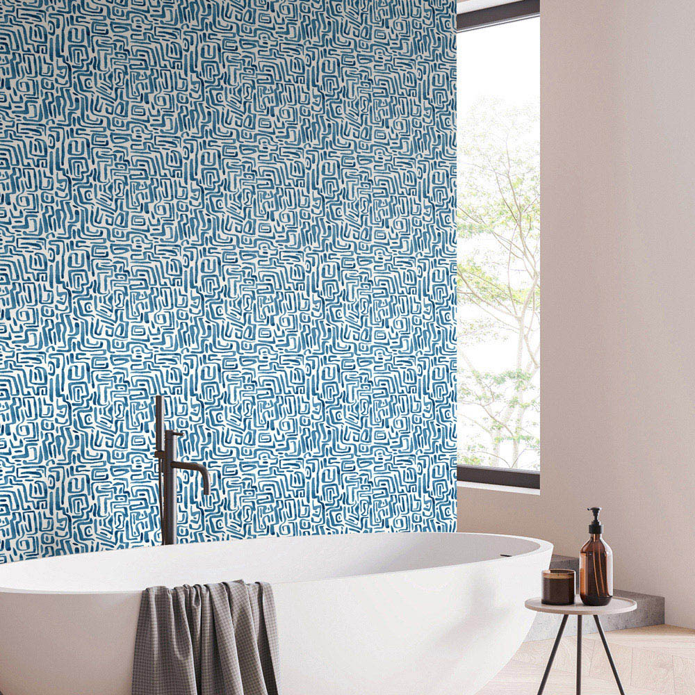 Hoopla Walls Oasis Maze Squiggle Ink Wallpaper Image 2