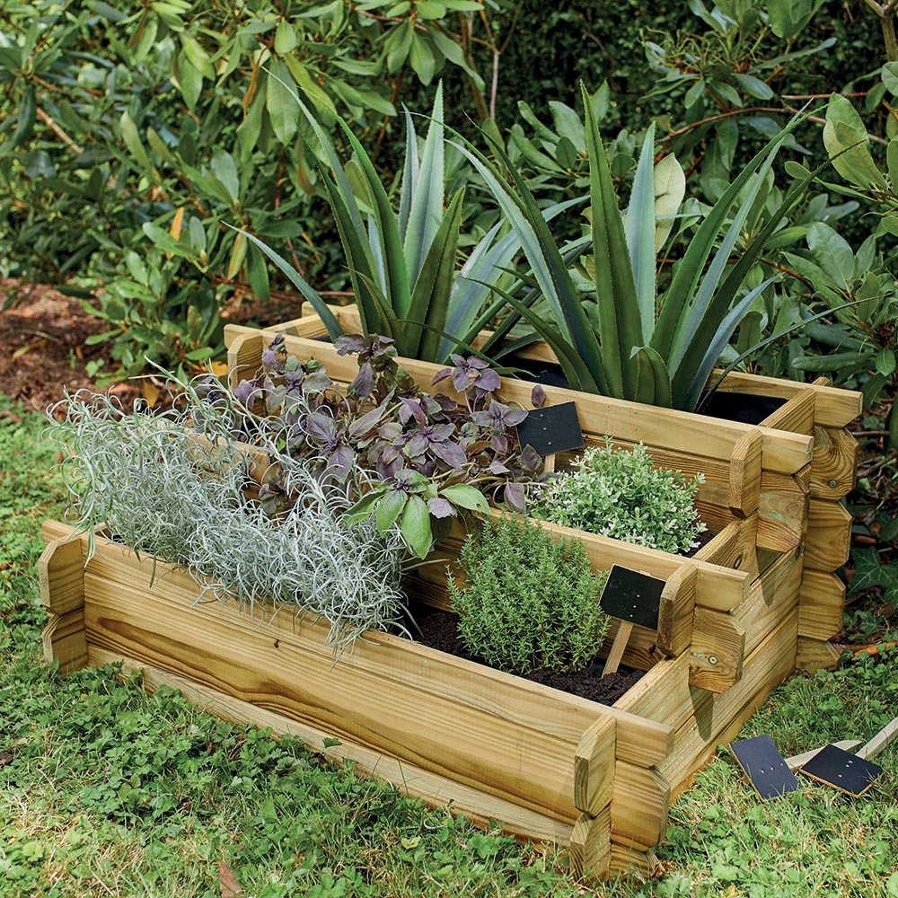 Cerland Angellic 3-Tier Wooden Step Raised Bed Image 2