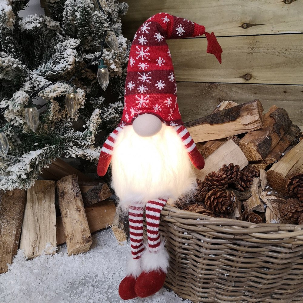 Samuel Alexander Red Sitting Gonk LED Christmas Decoration 48cm Image 2