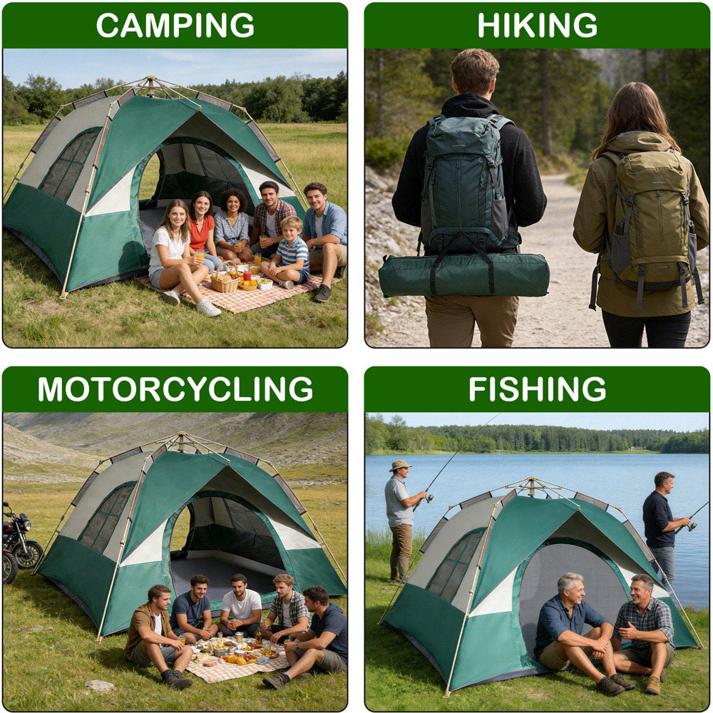 Willowmare 4-6 Person Waterproof Camping Tent Multicolour Image 8