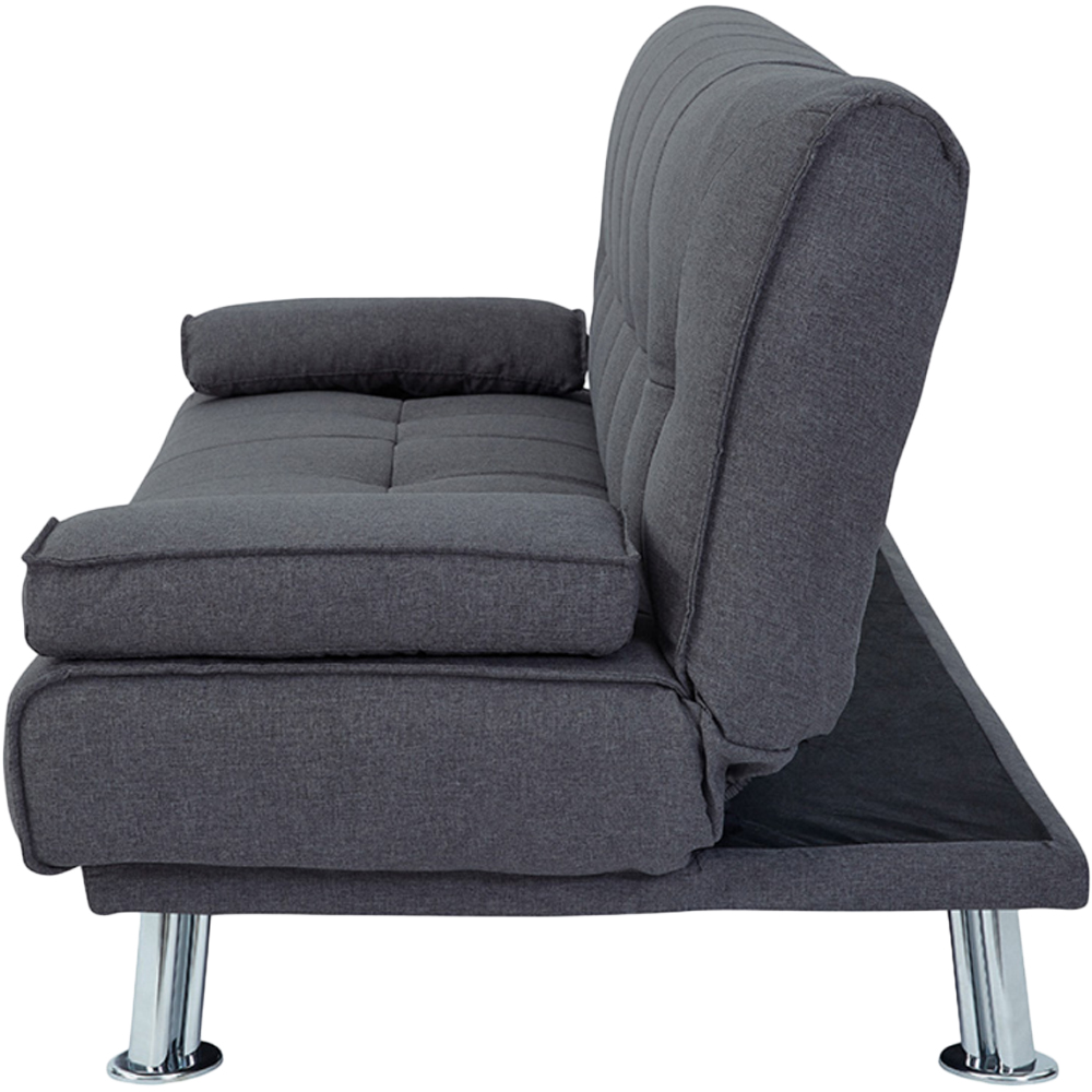 Home Detail Montana 2 Seater Charcoal Grey Fabric Sofa Bed Image 3