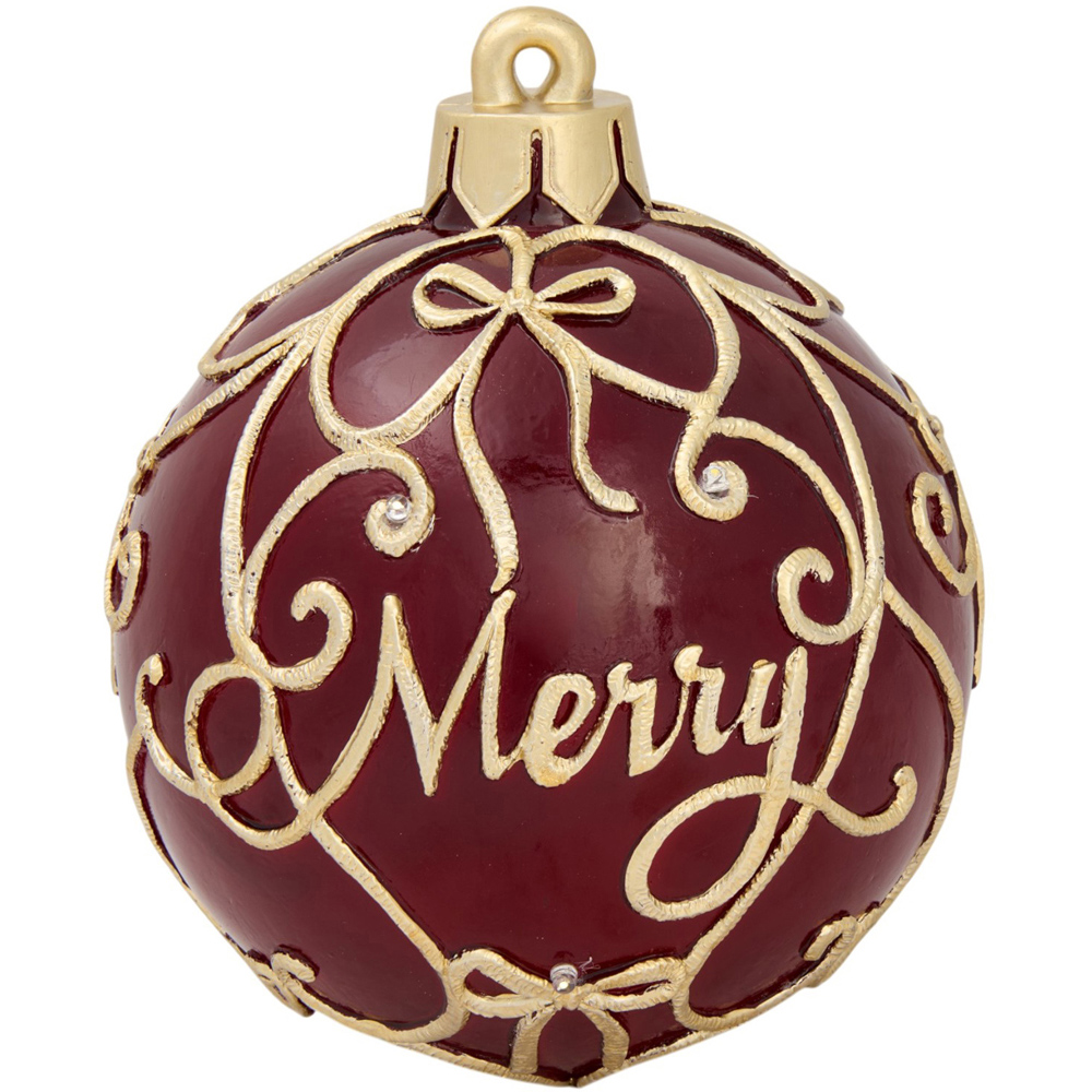 Merry Light-Up Bauble Burgundy Image 2