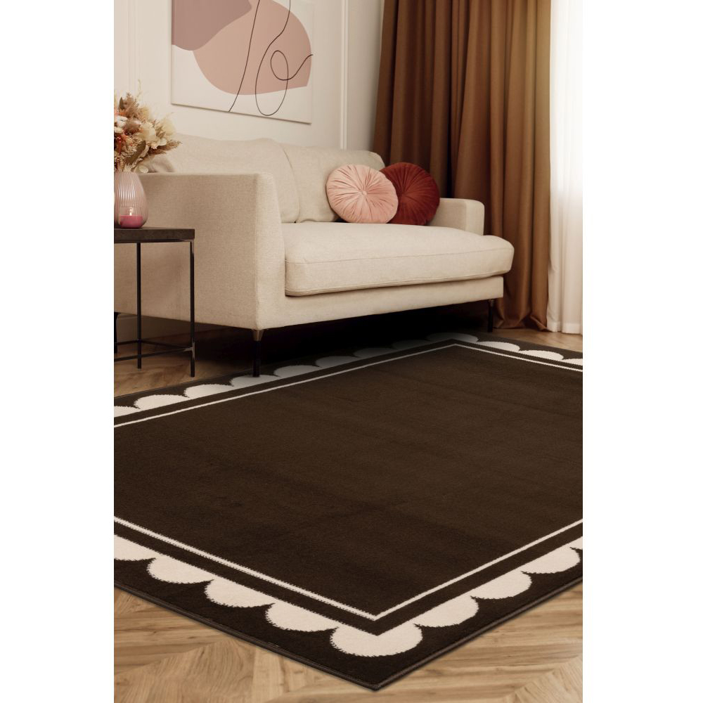Homemaker Maestro Scallop Chocolate Rug 120 x 170cm Image 5