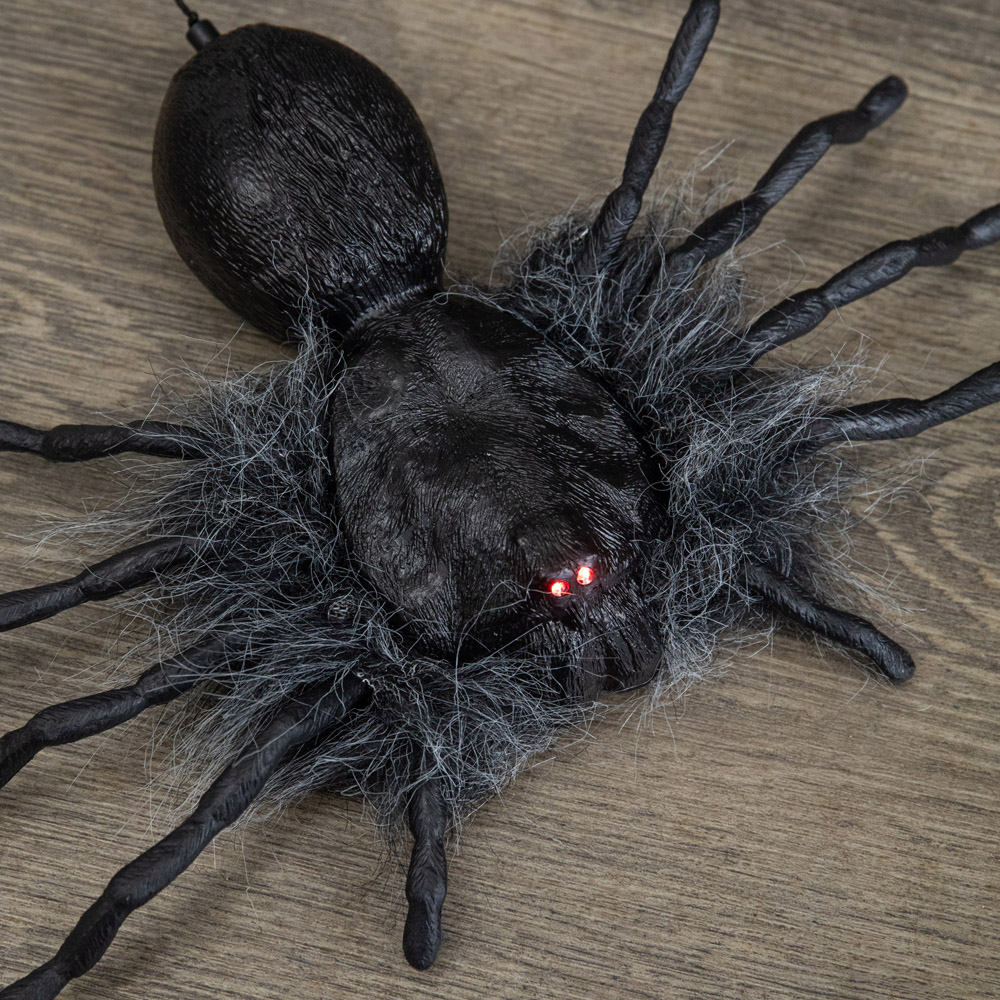 Samuel Alexander Ash Dropping Dangling Animatronic Spider Halloween Decoration 2ft Image 7