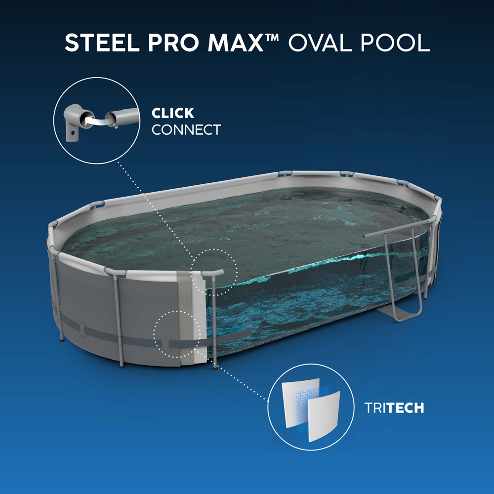 Bestway Splashview Oval Pool Set 14 x 8.2ft x 39.5 inch Image 8
