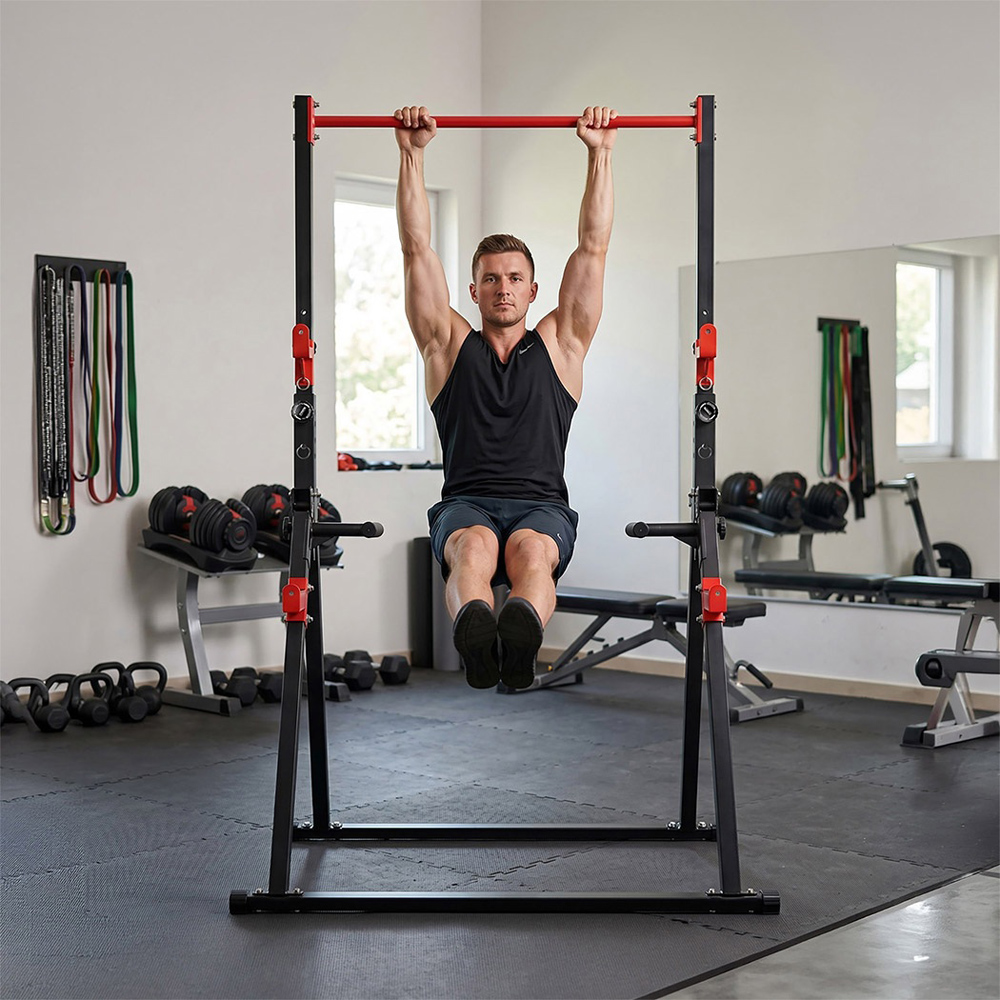 Traderight Centra Black and Red Pull Up Bar 220kg Image 3