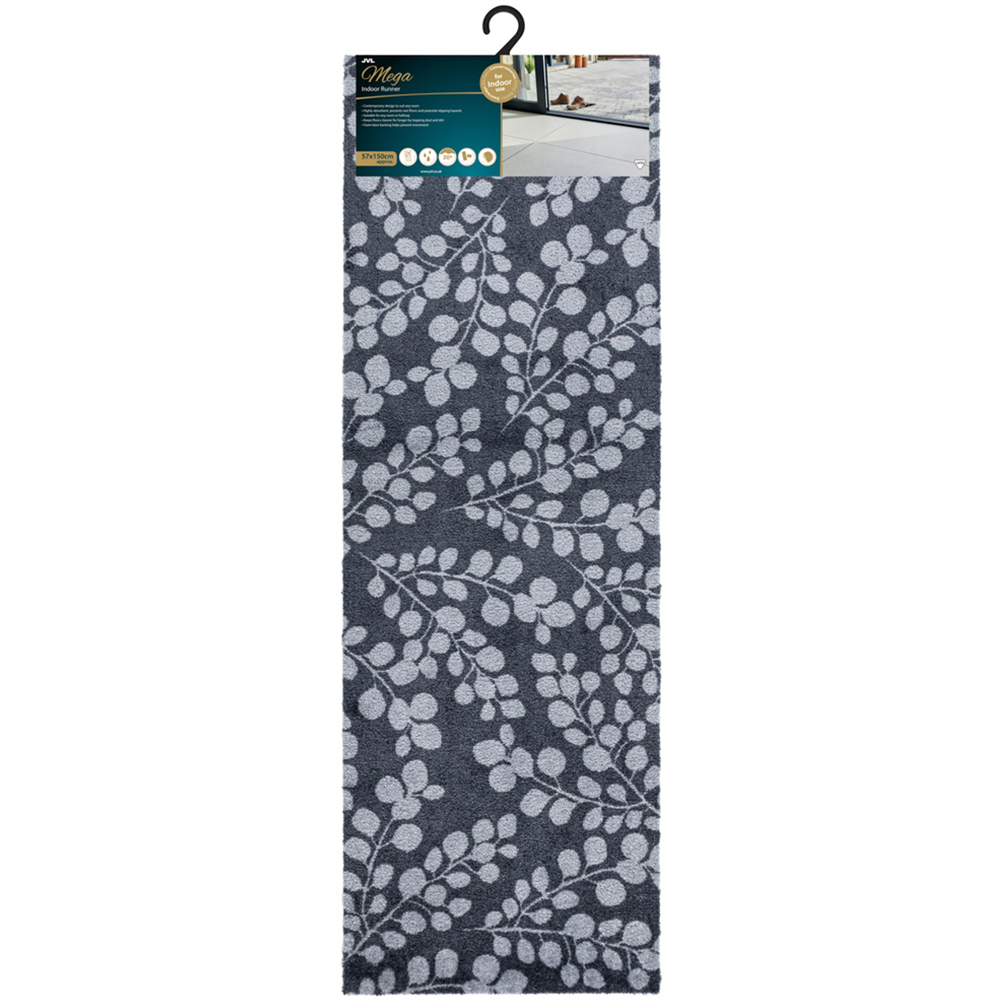 JVL Mega Grey Branches Latex Backed Door Runner 57 x 150cm Image 3