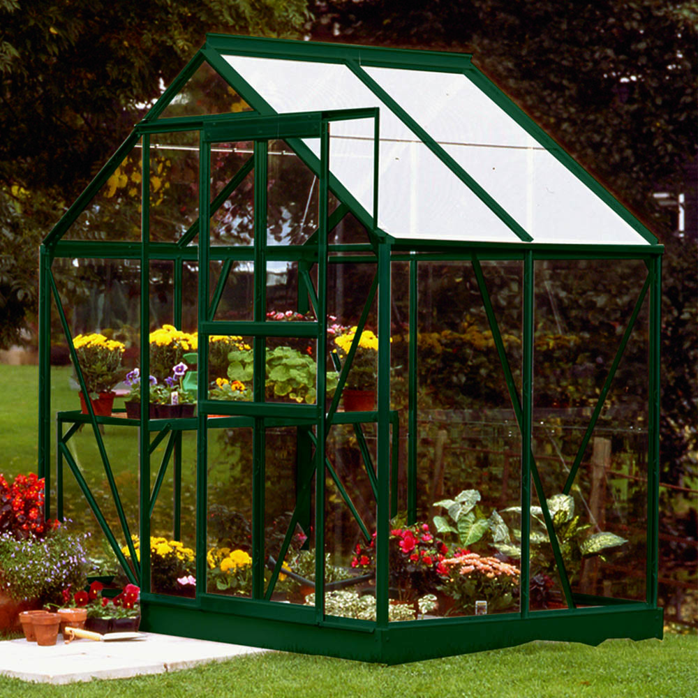 Vitavia Venus 2500 Green Aluminium Frame 6 x 4ft Horticultural Glass Greenhouse Image 2