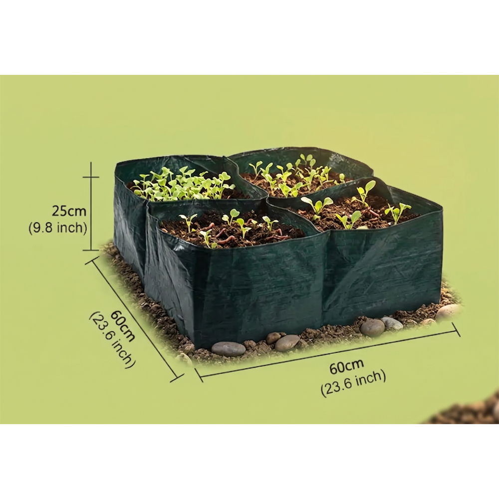 Avilo 4 Compartments Garden Vegetable Planter Bag Image 4