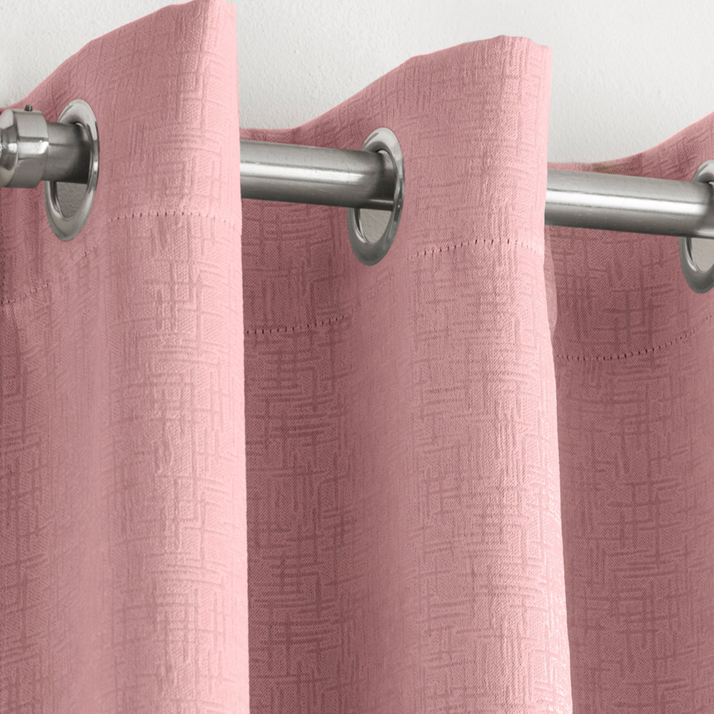 Enhanced Living Vogue Blush Thermal Blackout Eyelet Readymade Curtains 168 x 137cm Image 3
