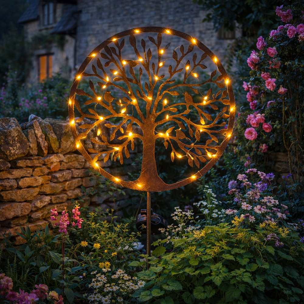 Avilo Tree of Life Solar Powered Stake Light Image 3