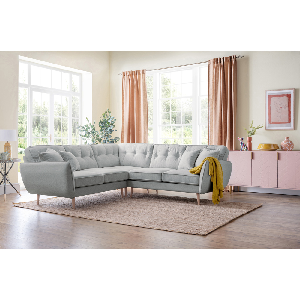 Opry Faro 4 Seater Button Back Ashen Left Hand Corner Sofa Image 5