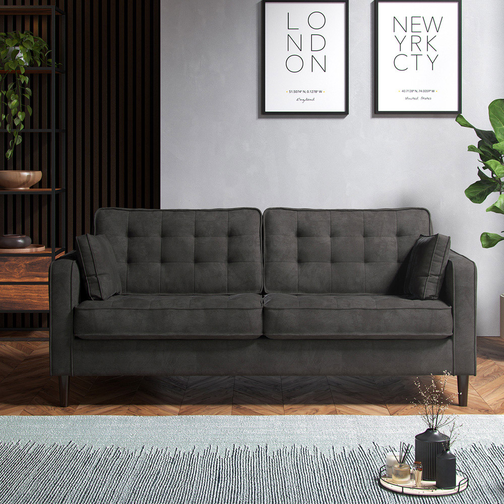 Eden 5 Seater Graphite Chenille Sofa Suite Image 7