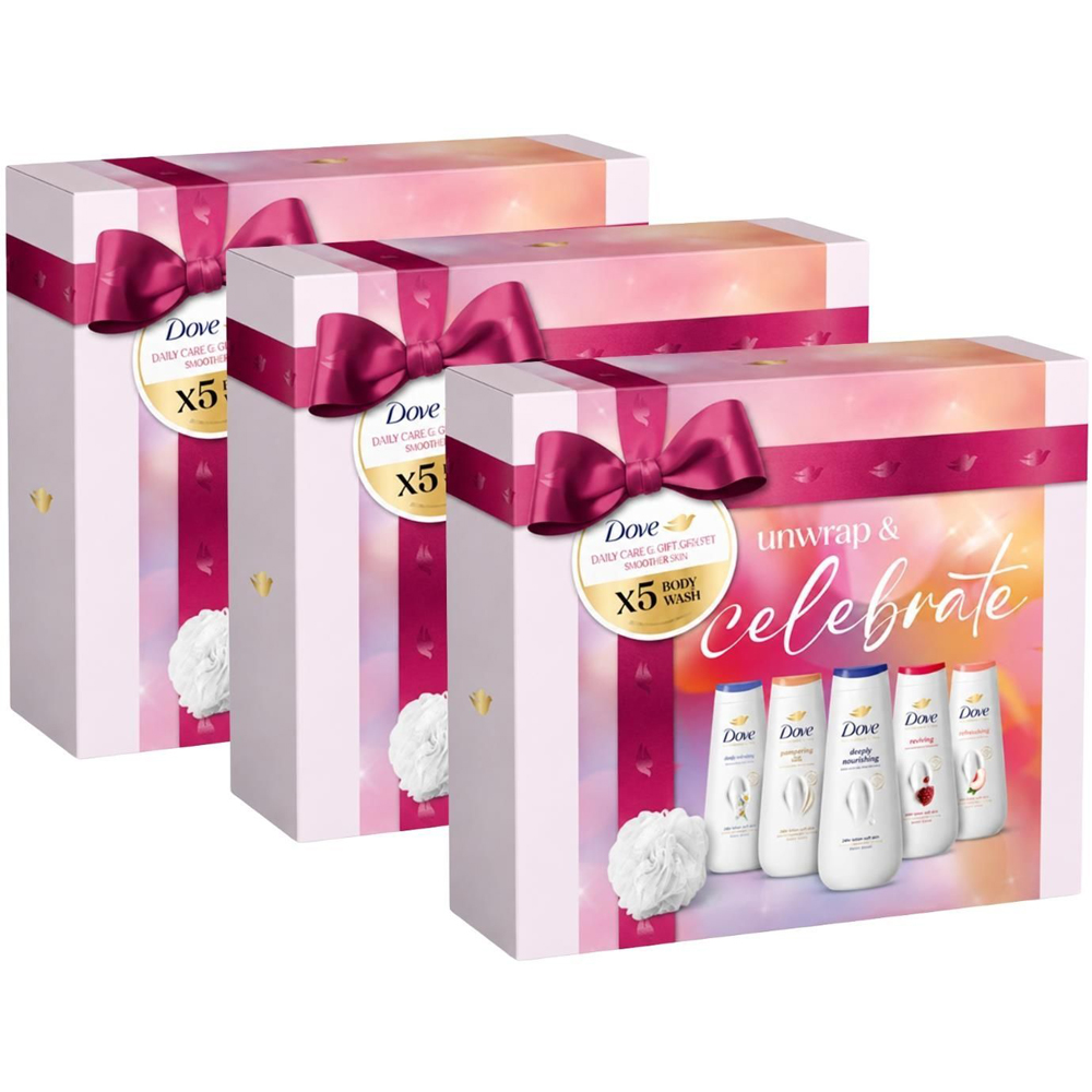 Dove Celebrate Body Wash 5 Piece Gift Set 3 Pack Image 1