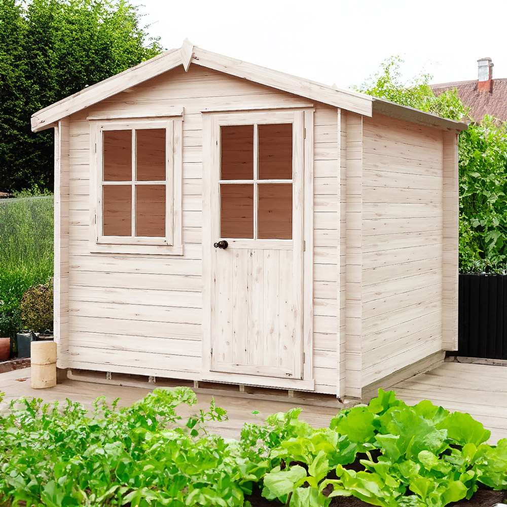 Shire Avesbury 7 x 7ft Pressure Treated Wooden Log Cabin Image 2