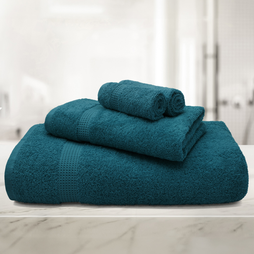 Mayfair Egyptian Cotton Indigo Bath Towel Set of 2 Image 2