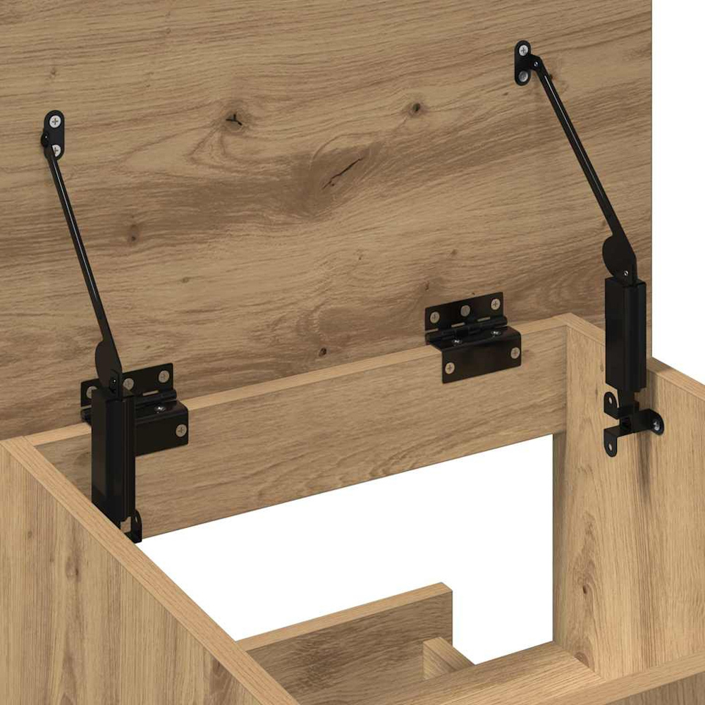 vidaXL Single Door Single Drawer Single Shelf Artisan Oak Office Podium Image 7