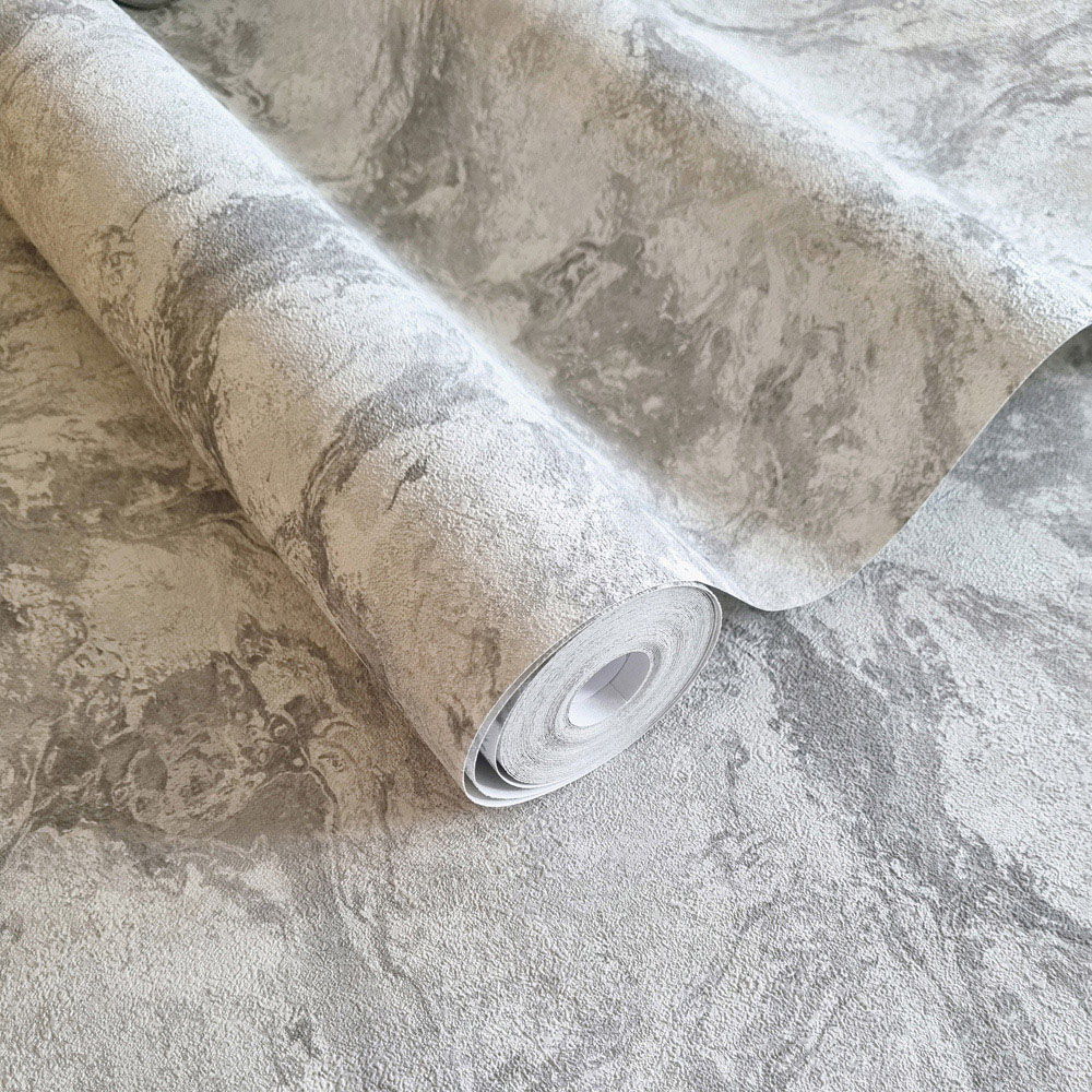 Holden Levanto Marble Dove Silver Wallpaper Image 2
