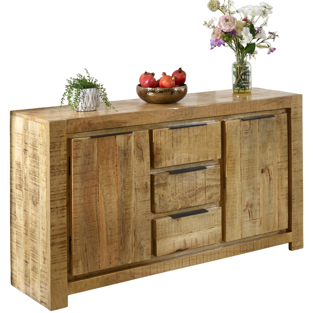 Brooklyn Surrey 2 Door 3 Drawer Solid Wood Large Sideboard Image 2