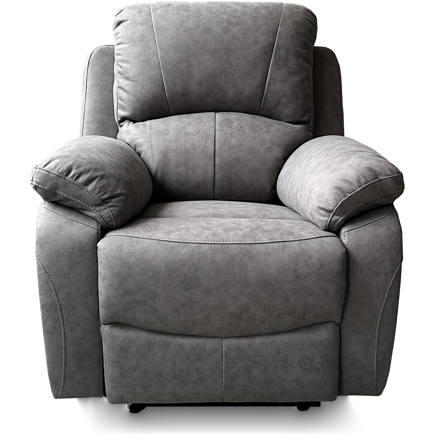 Milano Charcoal Grey Fabric Manual Recliner Chair Image 2