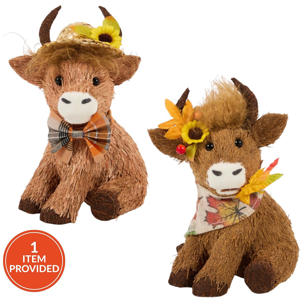 Autumnal Highland Cow Decoration Image 1