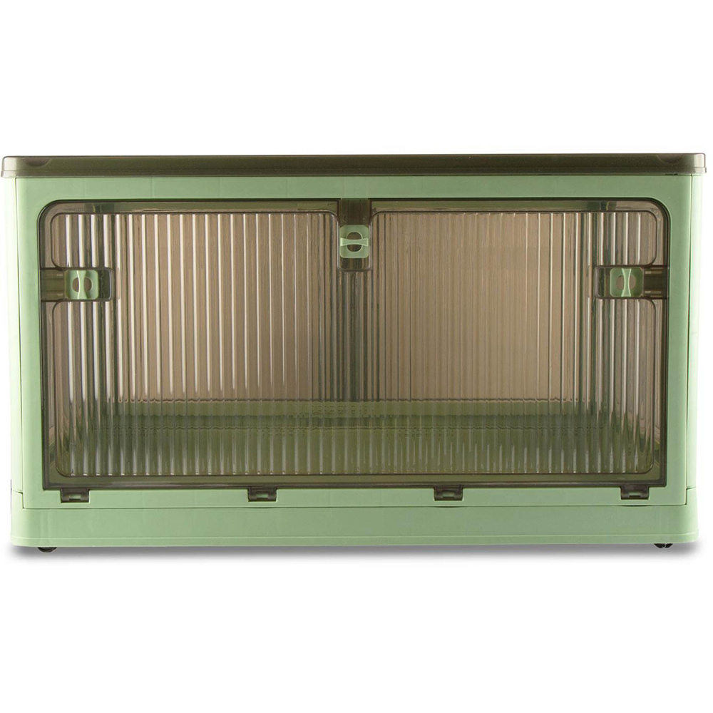 Sewing Online YN8888-GREEN 98L 5 Door Green Plastic Stackable Storage Box with Wheels Image 2
