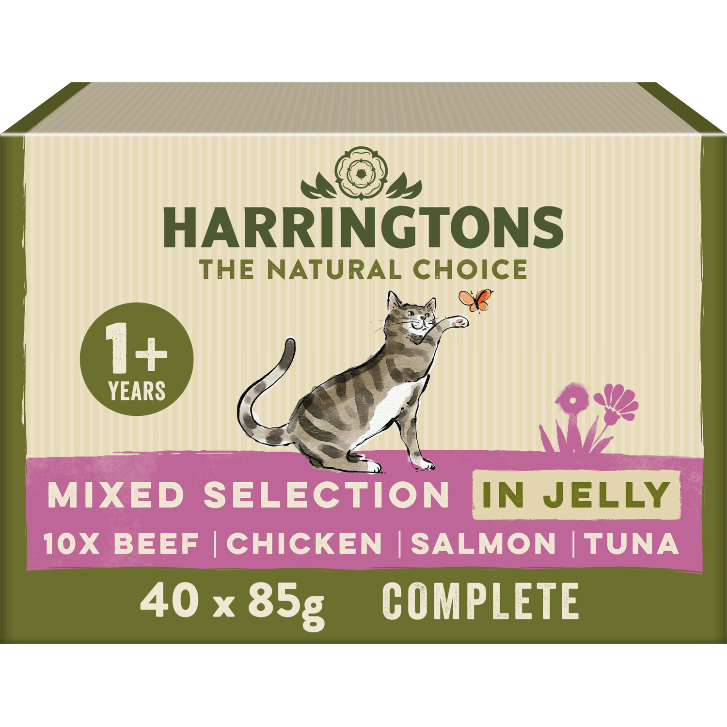 Harringtons Mixed Selection in Jelly Wet Cat Food 85g 40 Pack Image 1