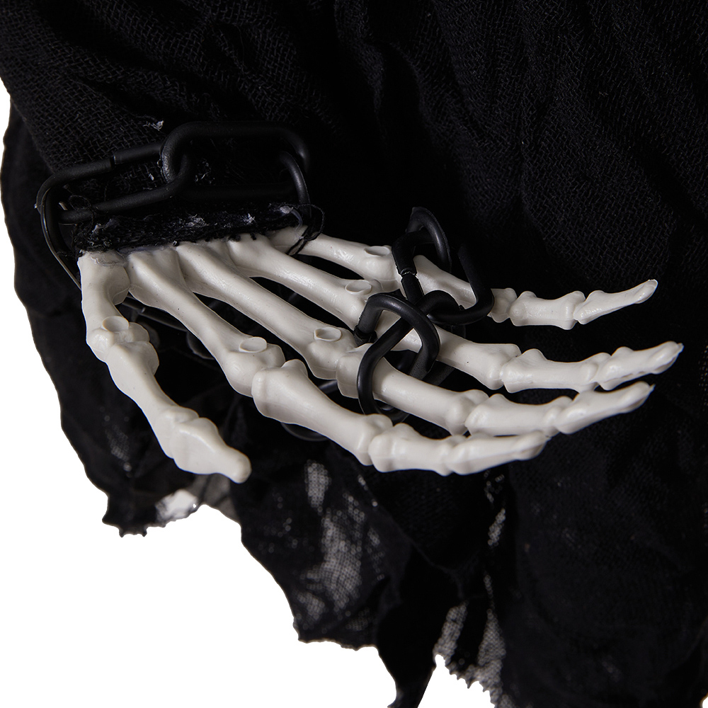 Living and Home Halloween Black Sound Control Glowing Hanging Skeleton Ghost Image 5