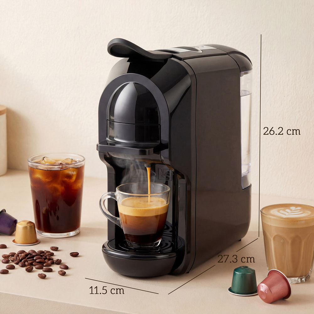 HOMCOM 19 Bar Black Pod Semi-Automatic 600ml Coffee Machine 1450W Image 9