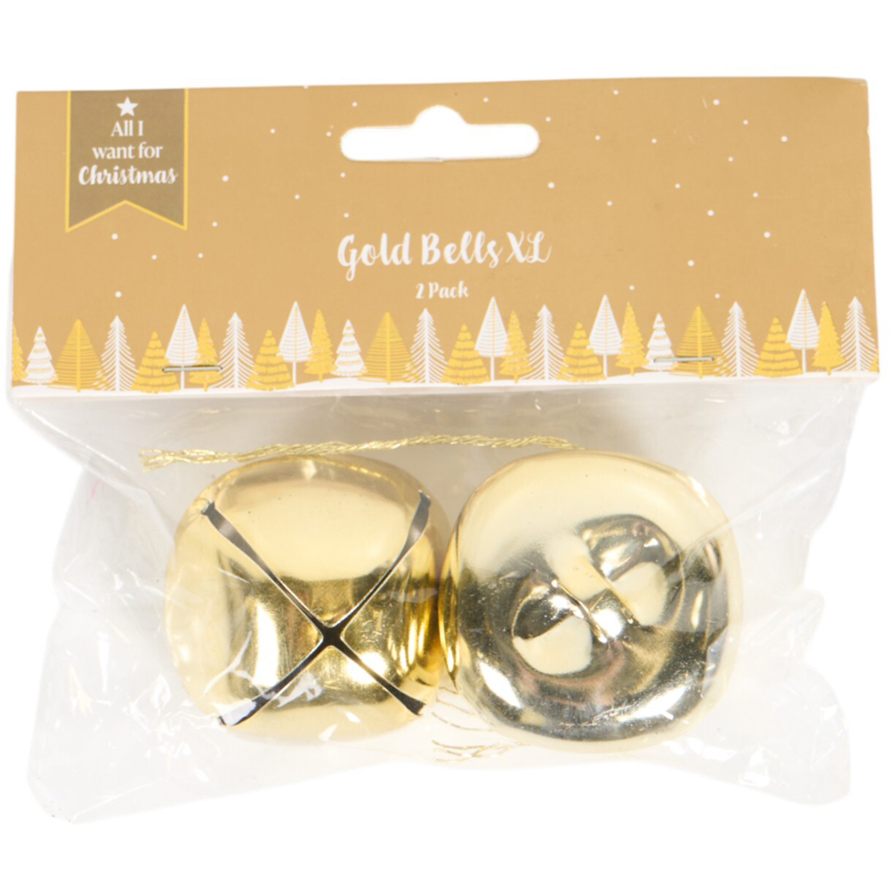 Pack of 2 XL Bells - Gold Image 1