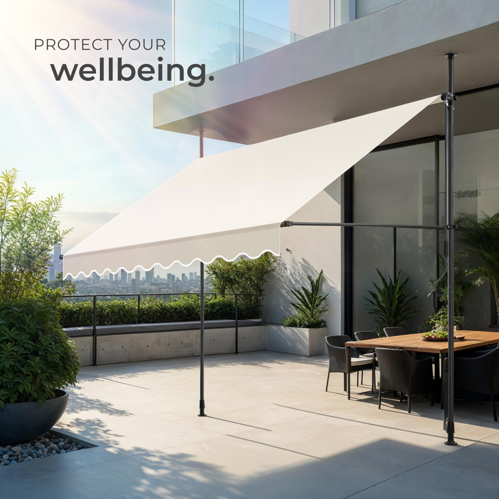 tectake Beige Retractable Awning 2.5 x 1.8m Image 7