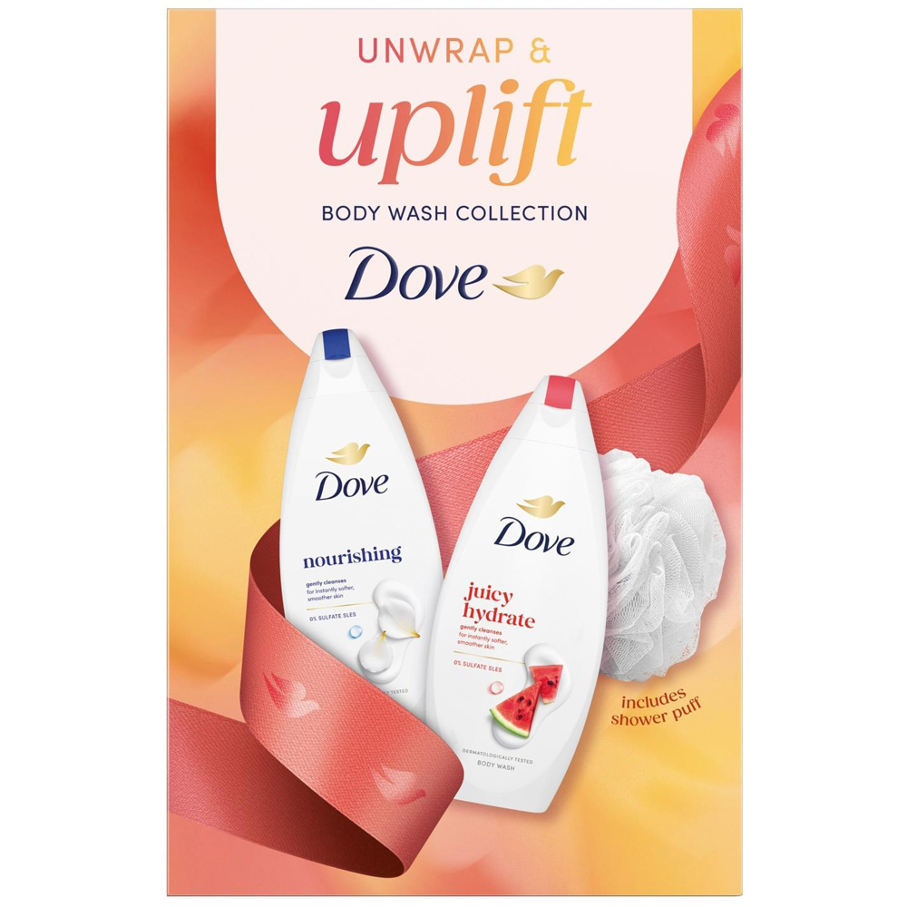 Dove Unwrap and Uplift Body Wash Collection Gift Set 2 Piece Image 7
