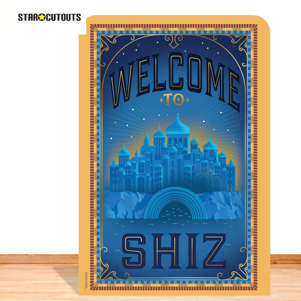 Star Cutouts Single Wicked Welcome To Shiz Backdrop Cardboard Cutout 133 x 91cm Image 4