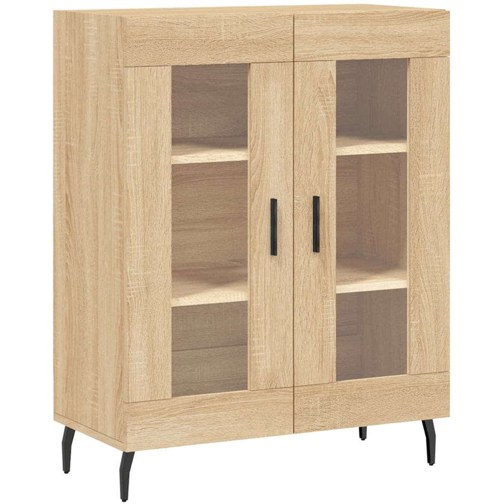 vidaXL 2 Glass Door 3 Shelf Sonoma Oak Highboard Image 7