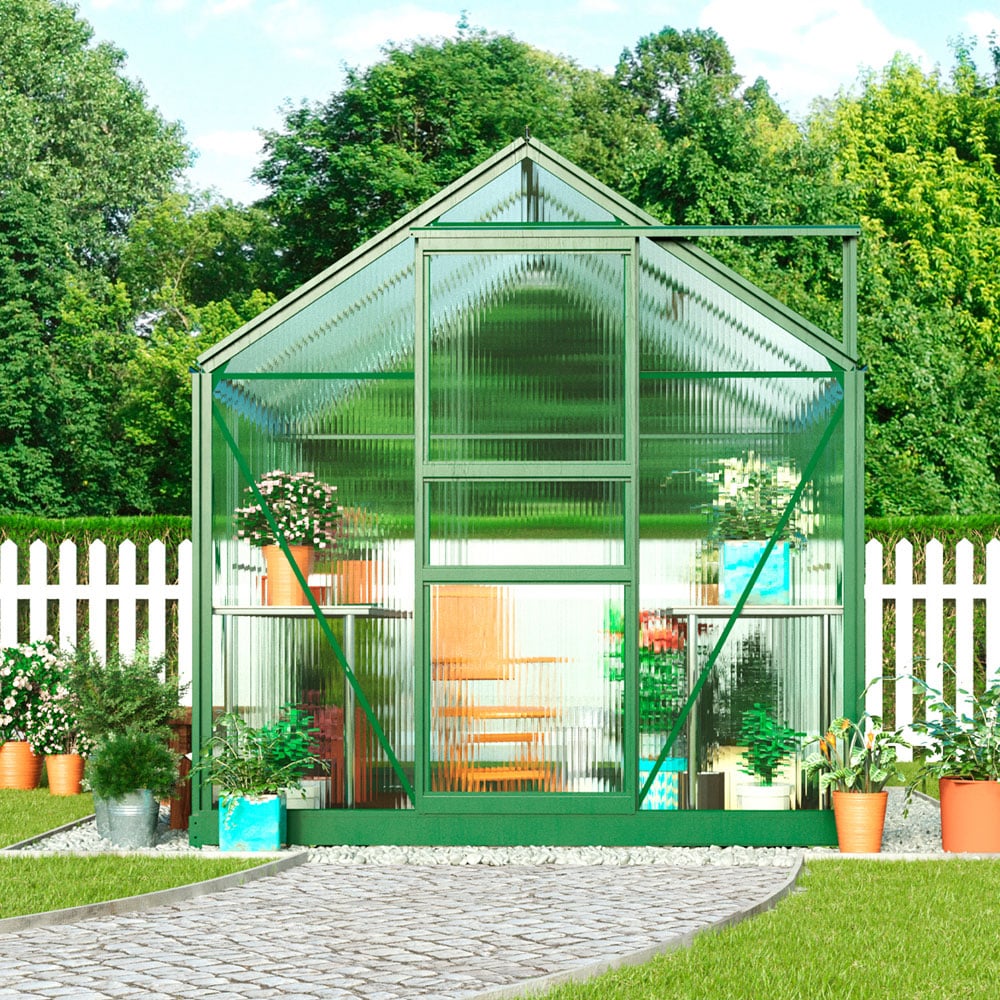 Garden Gear Grey 6.2 x 6.2ft Greenhouse Image 4