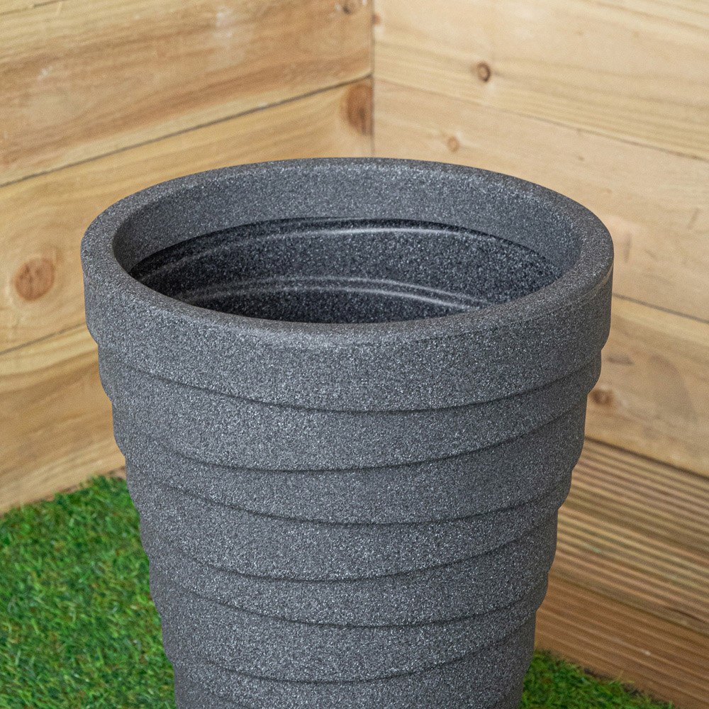 Samuel Alexander Dark Grey Plastic Trojan Garden Plant Pot 33 x 48cm Image 5