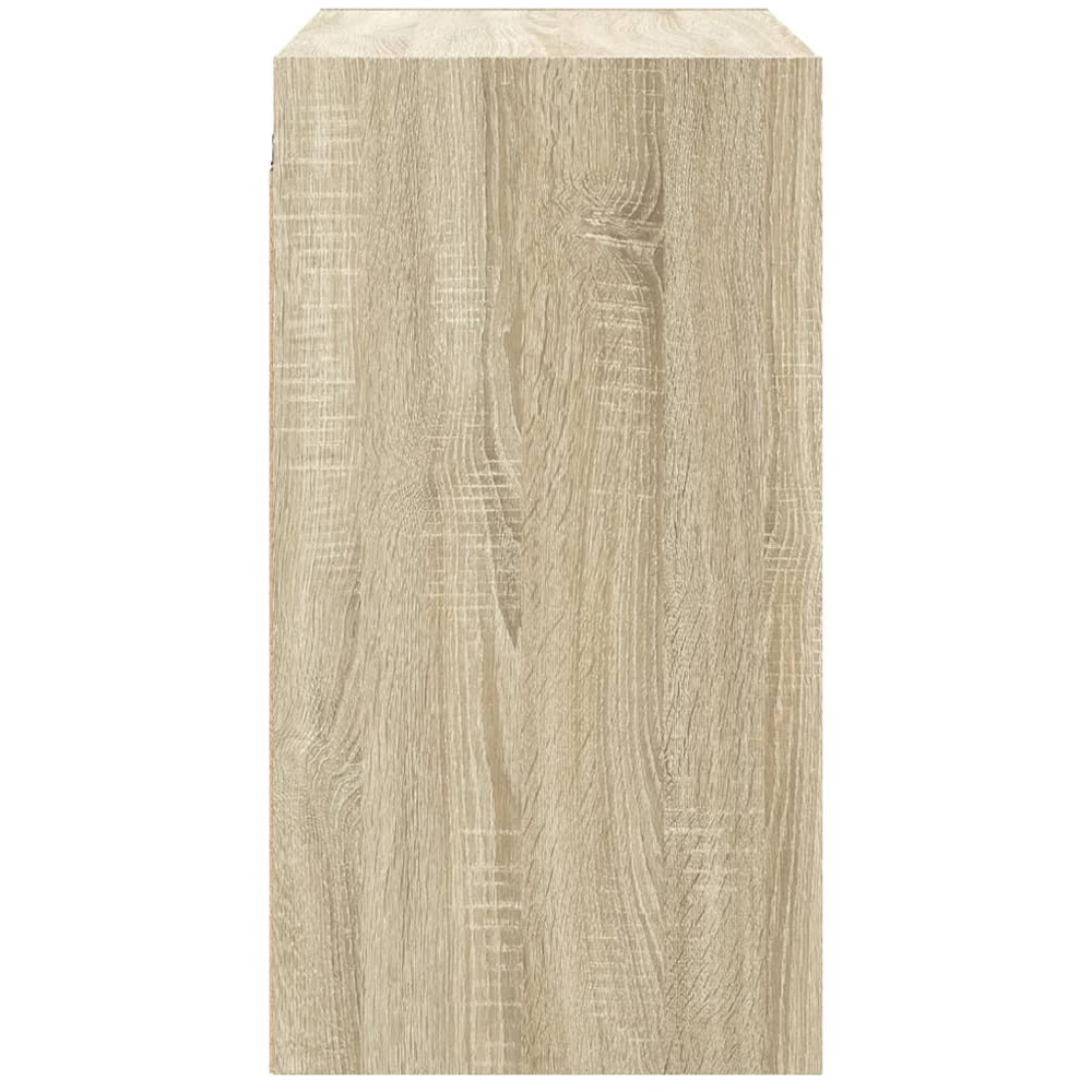 vidaXL 2 Glass Door 4 Shelf Sonoma Oak Wall Cabinet Image 7