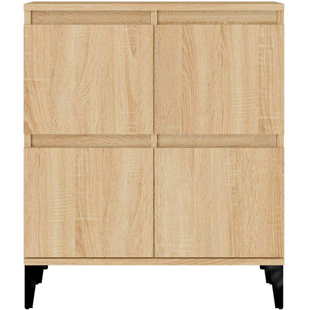 vidaXL 4 Door Sonoma Oak Sideboard Set of 3 Image 6