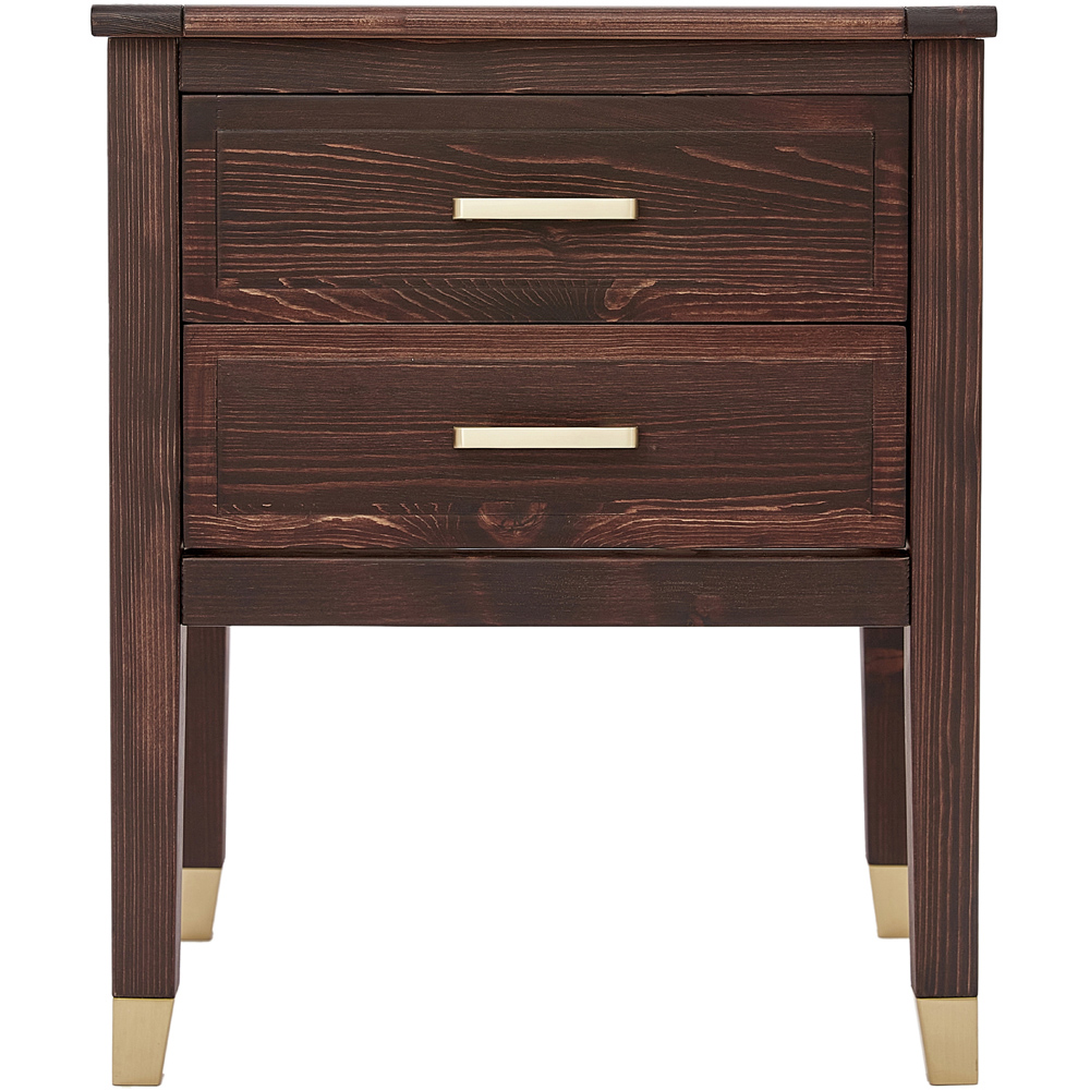 Palazzi 2 Drawers Brown Bedside Table Image 3