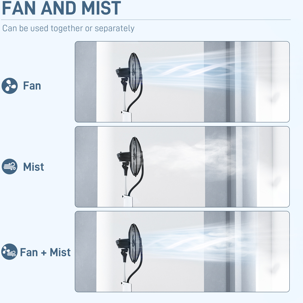 Portland Oscillation Spray Misting Pedestal Fan with Wheels 49 inch Image 4