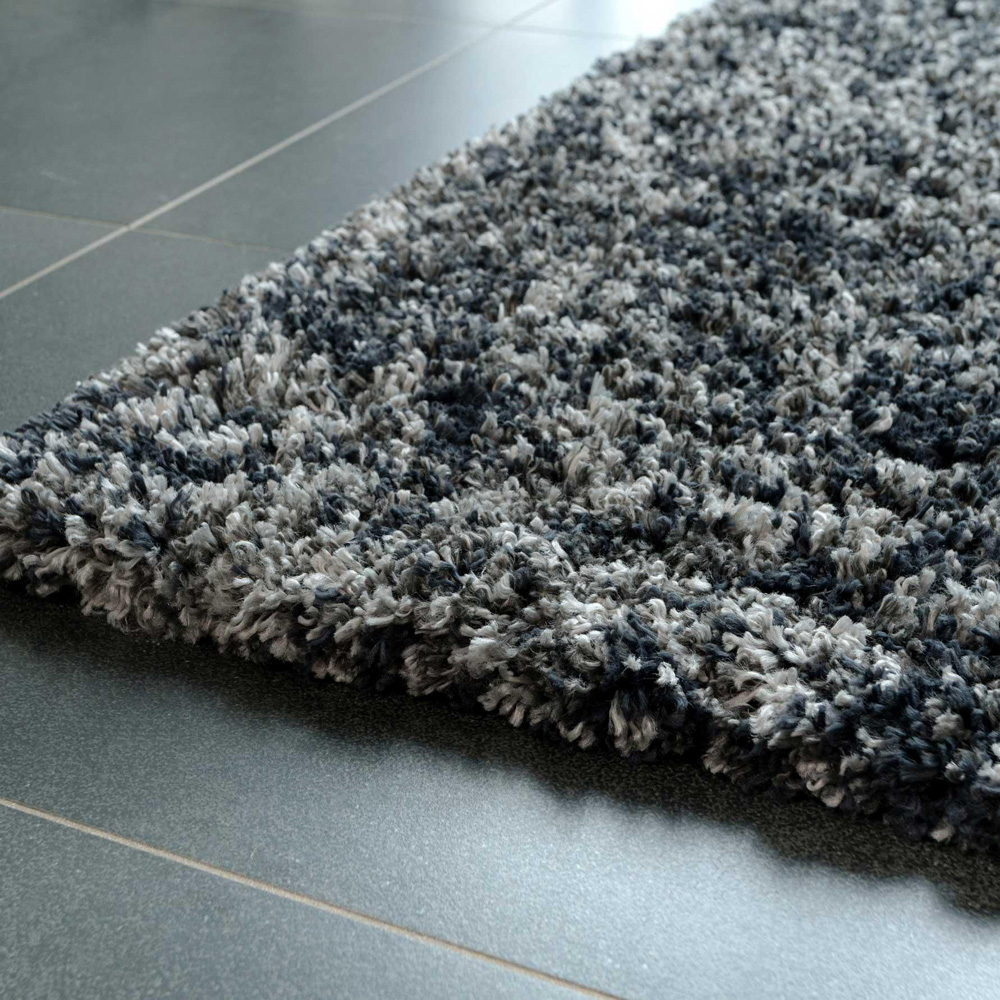 Kukoon Kinsale Dark Grey Multicolour Shaggy Mottled Rug 80 x 150cm Image 4