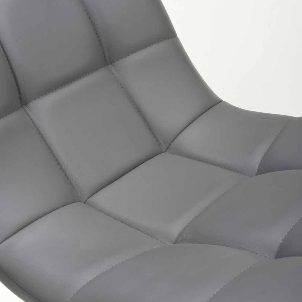 Madison Set of 4 Leather Effect Grey Dining Chairs Image 7