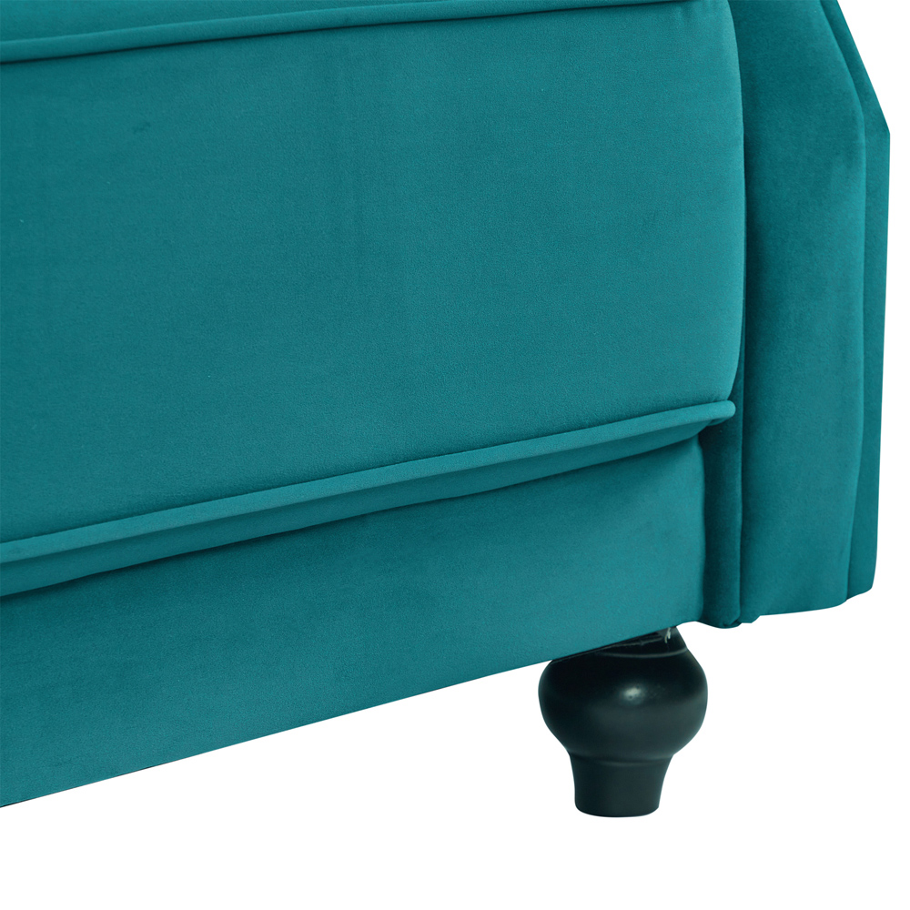 Furniture One 3 Seater Green Velvet Sofa Bed Image 6