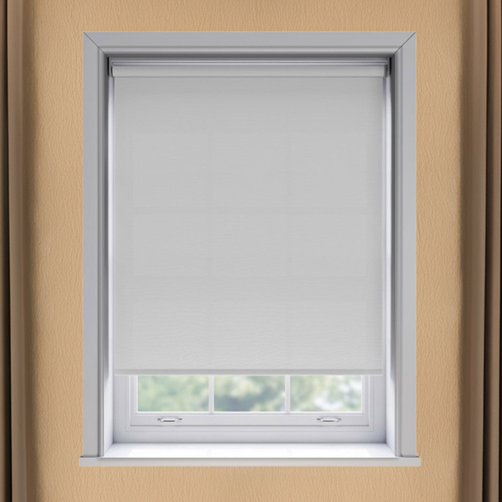 New Edge Blinds Thermal Blackout Roller Blind White 145cm Image 1