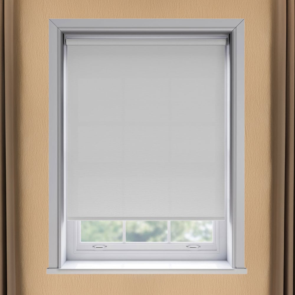 New Edge Blinds Thermal Blackout Roller Blind White 125cm Image 1