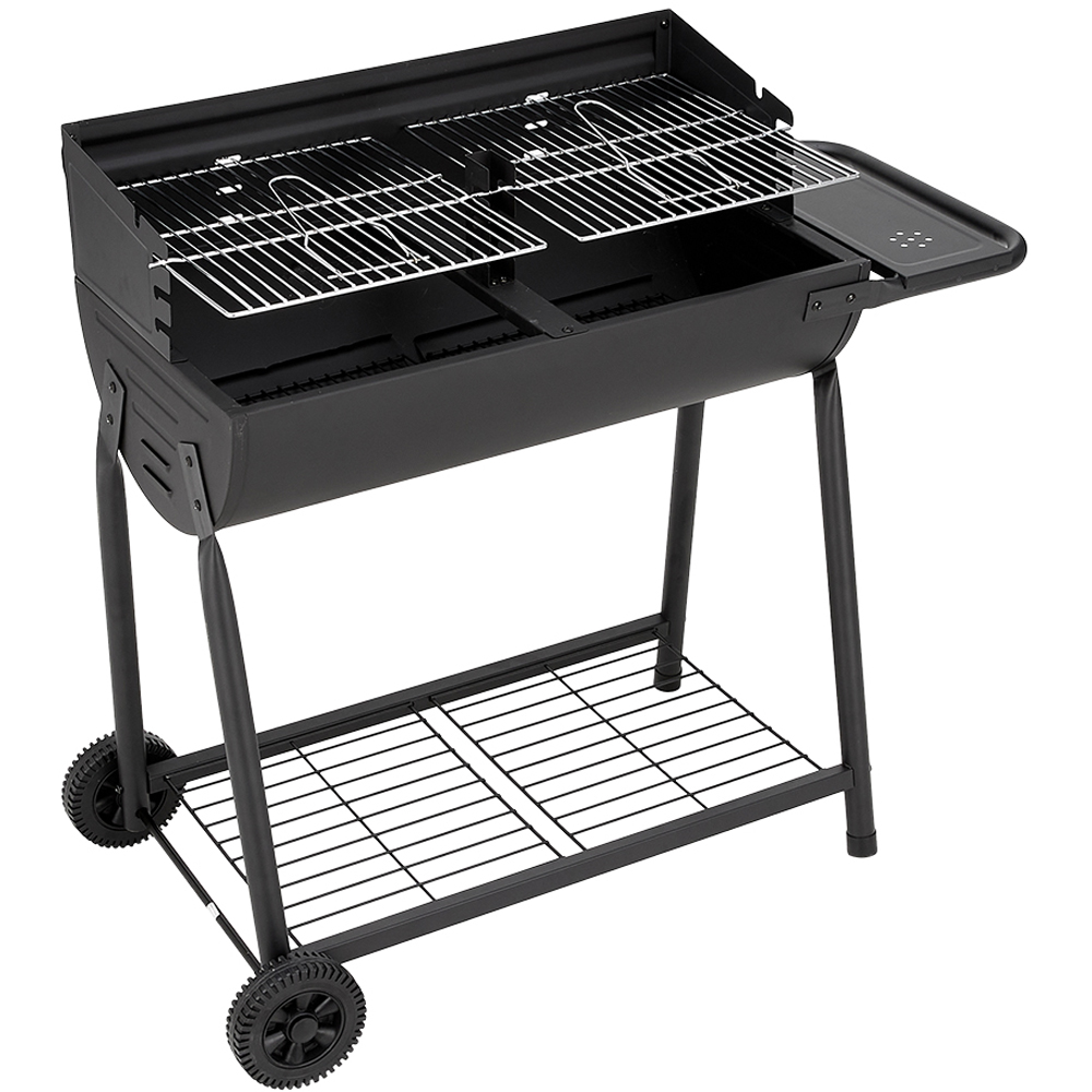 Living and Home Outdoor Garden Charcoal BBQ Grill with Adjustable Tray Image 1