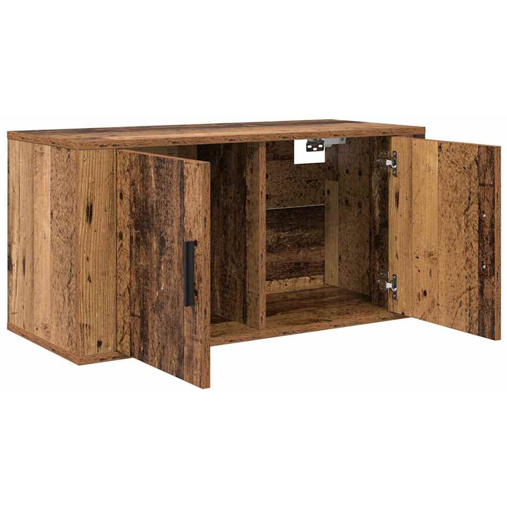 vidaXL 2 Door Old Wood Wall Mounted TV Unit Set of 2 Image 6