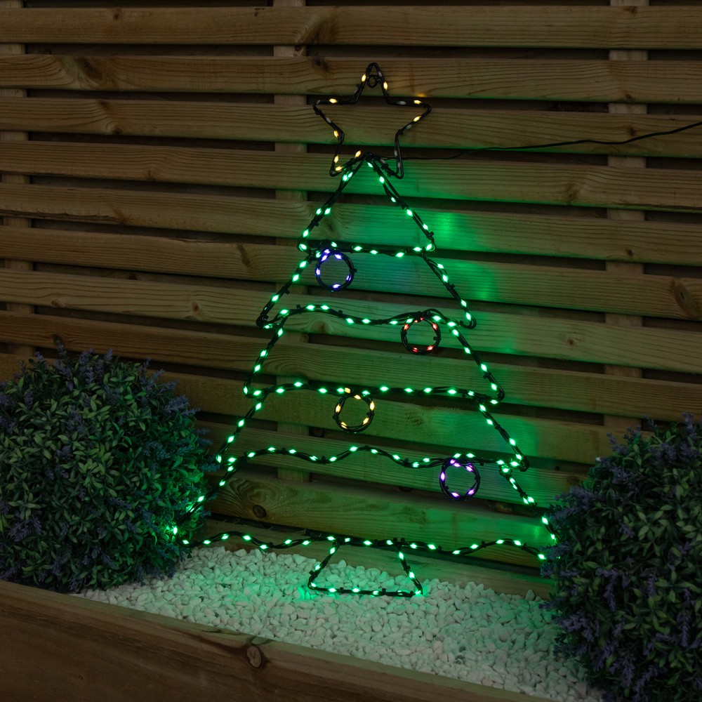 Samuel Alexander Multicolour LED FlexiBrights Light Up Christmas Tree Silhouette Decoration Image 4