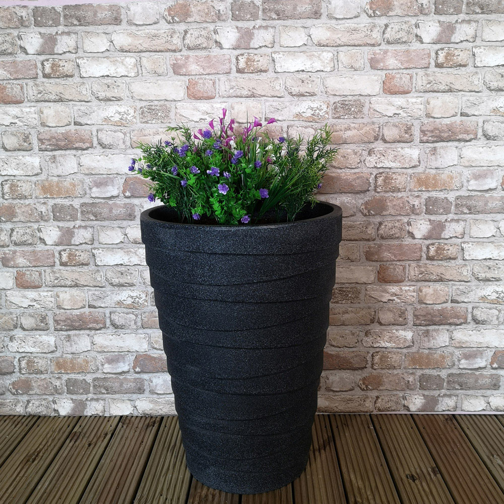 Samuel Alexander Grey Charcoal Effect Plastic Plant Pot 46cm Image 5